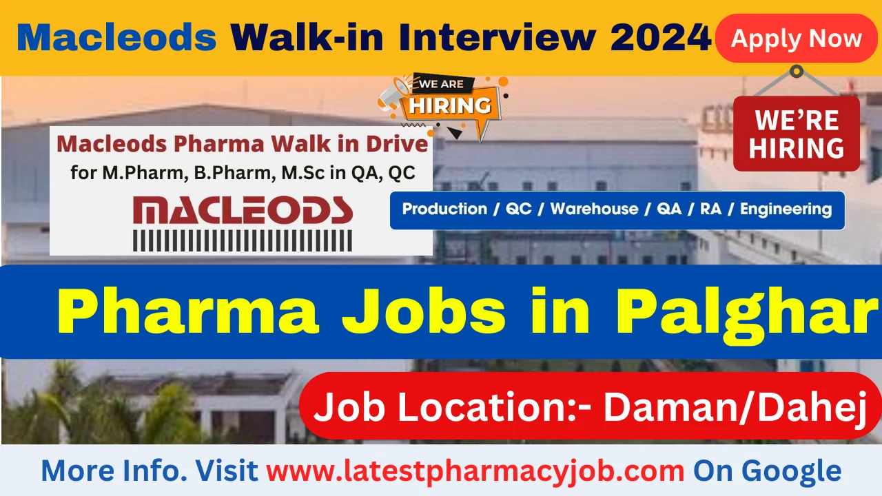 Pharma Jobs in Palghar