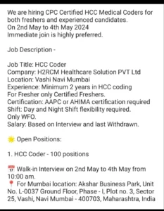 Medical Coding Jobs for Freshers in Mumbai 3