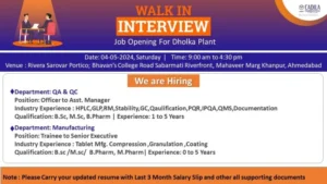 Pharma Jobs in Ahmedabad 1